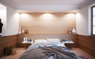 Zaaranżowana sypialnia w sposób funkcjonalny i estetyczny